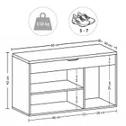 Boximo, Tria, szafka na buty z siedziskiem, 80-43-30 cm