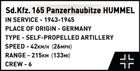 Cobi, Historical Collection WWII, Panzerhaubitze Hu mmel Trzmiel, klocki, 1:28, 1118 elementów