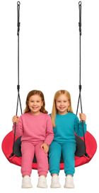 Enero, huśtawka ogrodowa, bocianie gniazdo, XXL, czerwona, 100 cm