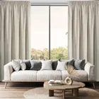 Eurofirany, zasłona gotowa, Nilo, na taśmie, 140-270 cm, beżowy