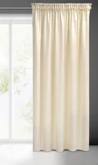 Eurofirany, zasłona zaciemniająca gotowa, Sibel, na taśmie, 140-270 cm, kremowy