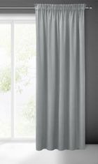 Eurofirany, zasłona zaciemniająca gotowa, Sibel, na taśmie, 140-270 cm, szary