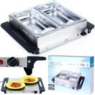 Excellent Electrics, podgrzewacz elektryczny do potraw, stalowy, 2 wkłady