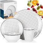 Excellent Houseware, serwis obiadowy, porcelanowy, 16 elementów