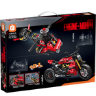 Forange, czerwony motocykl 2w1, klocki konstrukcyjne, 545 elementów