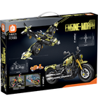 Forange, motocykl chopper, khaki, 2w1, klocki konstrukcyjne, 479 elementów