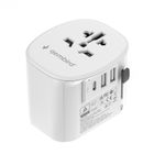 Gembird, adapter podróżny z uziemieniem, 15W, biały