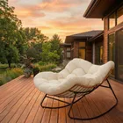 HaloFuture, bujany fotel, kokon skandynawski, XL, beżowy