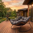 HaloFuture, bujany fotel, kokon skandynawski XL, szary