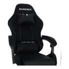 HaloFuture, fotel gamingowy, z podnóżkiem, czarny