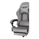 HaloFuture, fotel gamingowy, z podnóżkiem, szary