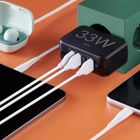 Hama, 33W, ładowarka sieciowa, 4xUSB‑A, czarna