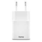 Hama, Power Delivery, ładowarka sieciowa, USB‑C, USB‑A, 30W, biała