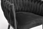 Hedo, Glamour, krzesło welurowe, czarne