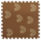 Humbi, mata piankowa, puzzle piankowe, brązowe łuki, 60-60 cm, 9 szt.