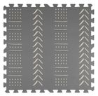 Humbi, mata piankowa, puzzle, szare, 62-62 cm, 9 szt.