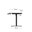 Huzaro, Hero 8.7, biurko gamingowe z regulacją wysokości, RGB, Black, 140 cm