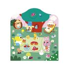 Janod, Ogród, książeczka do wyklejania, z naklejkami