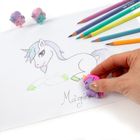 Kidea, kredki i gumki, unicorn, 9 elementów
