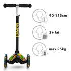 Kidwell, Uno, hulajnoga 3-kołowa LED, balansowa, kolorowa