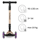 Kidwell, Vento, hulajnoga 3-kołowa, balansowa, złota