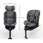 Kinderkraft, I-360 2 Plus, fotelik samochodowy, i-Size, grey, 40-150 cm