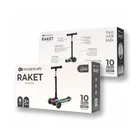 Kinderkraft, Raket, hulajnoga 3-kołowa LED, Beige