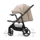 Kinderkraft, Trig 3, wózek spacerowy z tacką, Stone Beige