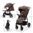 Kinderkraft, Trig 3, wózek spacerowy z tacką, Velvet Mocca