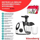 Klausberg, sokowirówka, wyciskarka wolnoobrotowa, biała, KB-7864