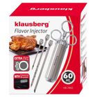 Klausberg, stalowa nastrzykiwarka do peklowania mięsa, 60 ml, KB-7842