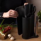 Klausberg, zestaw noży w stojaku z deską i chwytem na ręcznik, kb-7977