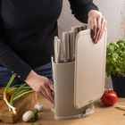 Klausberg, zestaw noży w stojaku z deską i chwytem na ręcznik, kb-7978