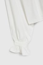 Koszula damska z długim rękawem, biała, Moodo