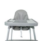 Krzesełko do karmienia, regulowane, szary