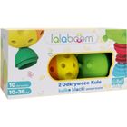 Lalaboom, Kulko-klocki, 2 odkrywcze kule, zestaw sensoryczny, 10 elementów