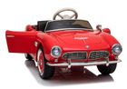 Lean Toys, BMW Retro, pojazd na akumulator, czerwony lakierowany