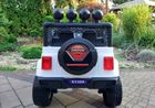 Lean Toys, Samochód Jeep, pojazd na akumulator, biały
