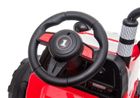 Lean Toys, Traktor, pojazd na akumulator z przyczepą, czerwony