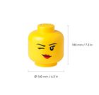 LEGO, mała głowa, dziewczynka, pojemnik do przechowywania