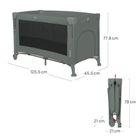 Lionelo, Ellen, łóżeczko turystyczne z funkcją dostawki, 3w1, green