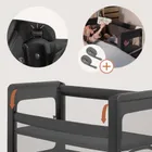 Lionelo, Patty, łóżeczko turystyczne z dostawką, Grey Graphite