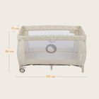 Lionelo, Sven Plus, łóżeczko turystyczne z akcesoriami, Beige Latte