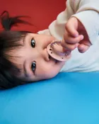 LUU Kids, smoczek pozycjonujący, Velvet Blush, 6m+