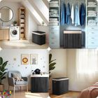 Massido, bambusowy kosz na pranie z pokrywą, 100l