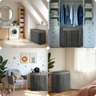 Massido, bambusowy kosz na pranie z pokrywą, 150l