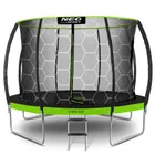 Neo-Sport, trampolina ogrodowa profilowana z siatką wewnętrzną, 14ft/435 cm