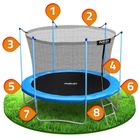 Neo-Sport, trampolina ogrodowa z siatką wewnętrzną, 312 cm