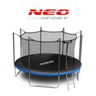 Neo-Sport, trampolina ogrodowa z siatką wewnętrzną i drabinką, 12ft/374 cm