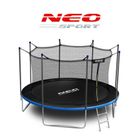 Neo-Sport, trampolina ogrodowa z siatką wewnętrzną i drabinką, 14ft/435 cm